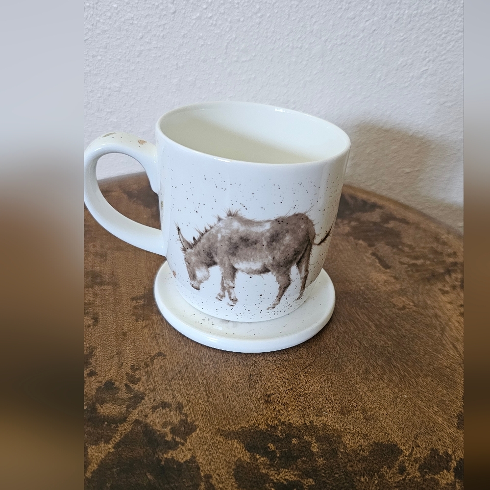 Royal Worcester Donkey Mug - White and Brown - Picture 3 of 5